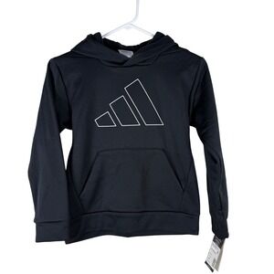 Adidas Youth D4T Hoodie Pullover Training Sweatshirt Black Size S (8) AA8120 NEW
